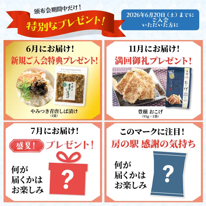 頒布会入会特典