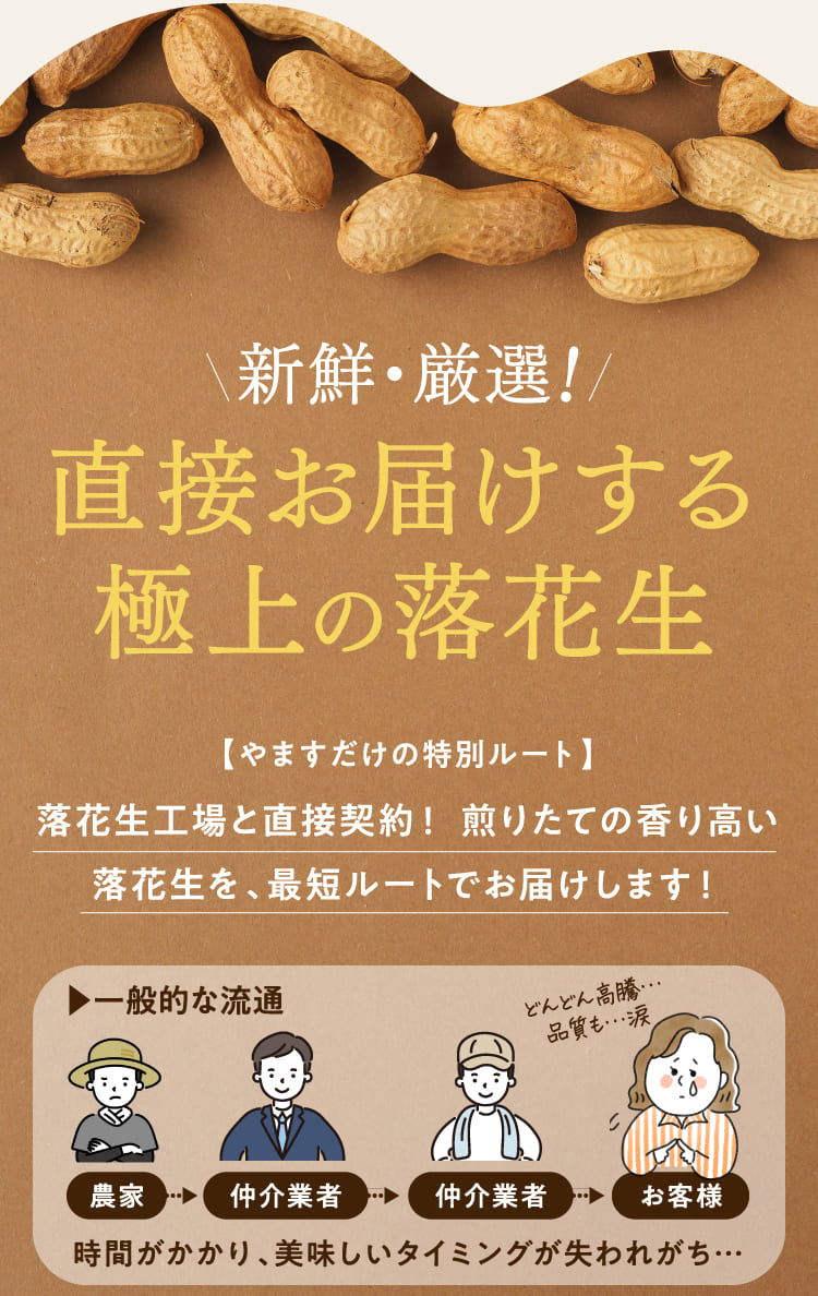 直接お届けする極上の落花生